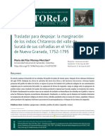 2022 - Trasladar para Despojar. La Marginación de Los Indios Chitareros Del Valle Del Suratá