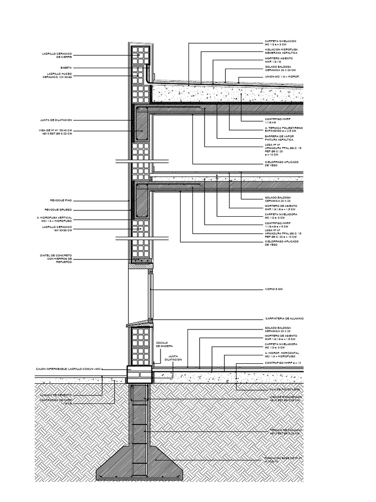 Detalle Constructivo de Solado Cerámico | PDF | Albañilería | Ingeniero ...