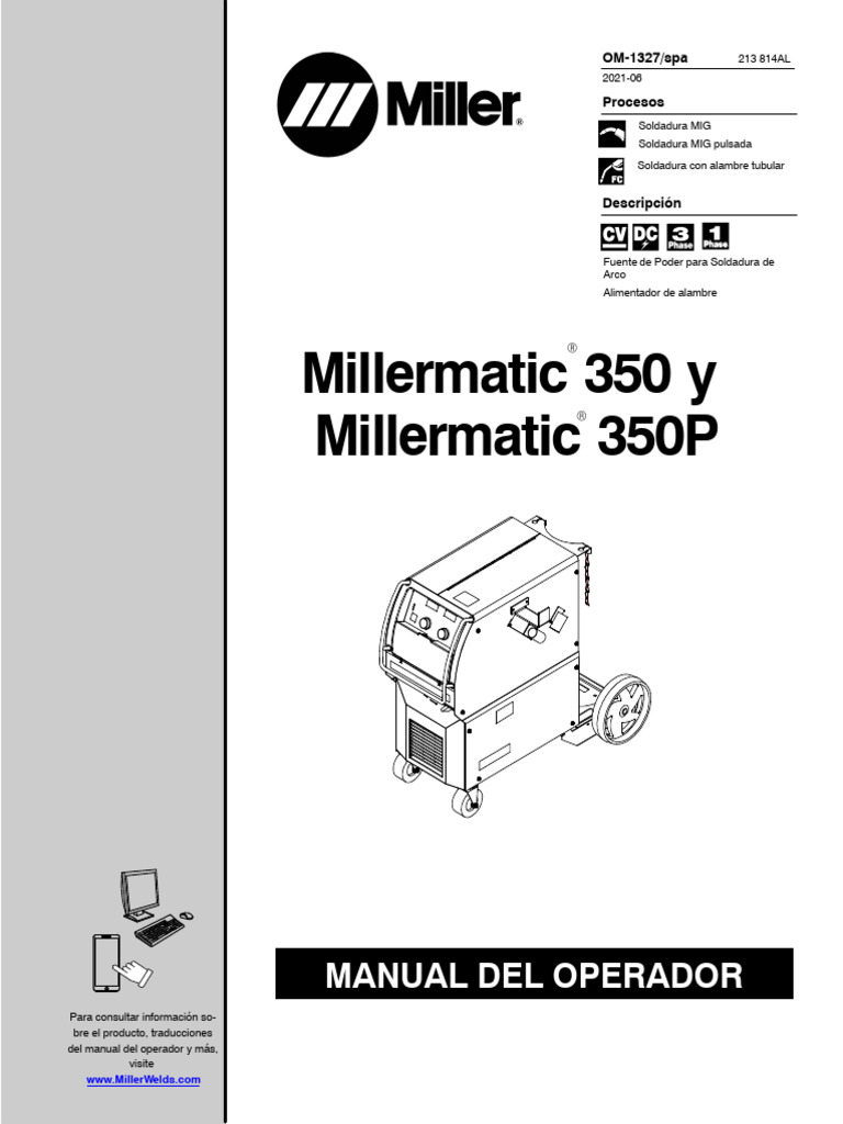 Manual Millermatic 350P PDF