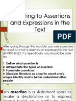 G7 Reacting To Assertions and Expressions in The Text
