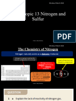 Topic 13 Nitrogen and Sulfur