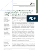 Situational Analysis of Nutritional Status Among 1989 Children Presenting With Cleft Lip Palate in Indonesia