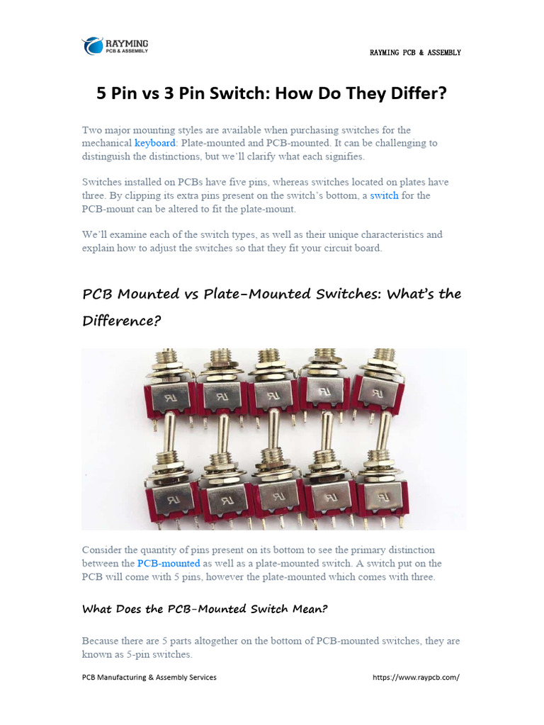 5 Pin Vs 3 Pin Switch How Do They Differ PDF
