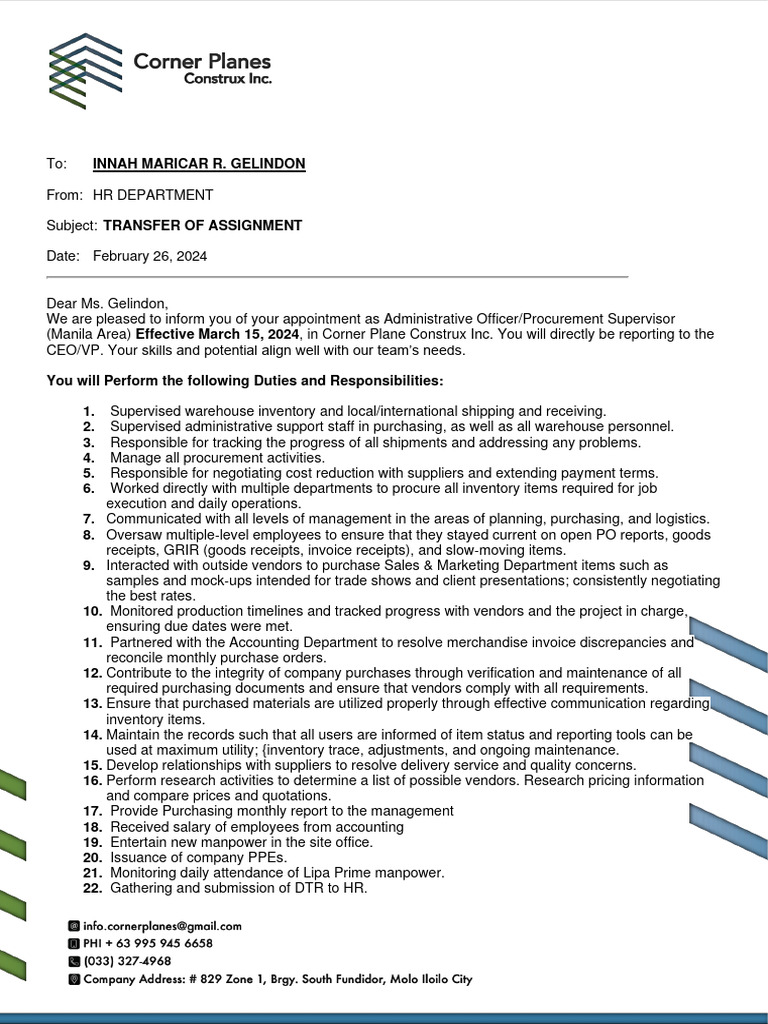 Innah Appointment | PDF