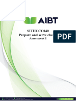 SITHCCC040 - Assessment 1