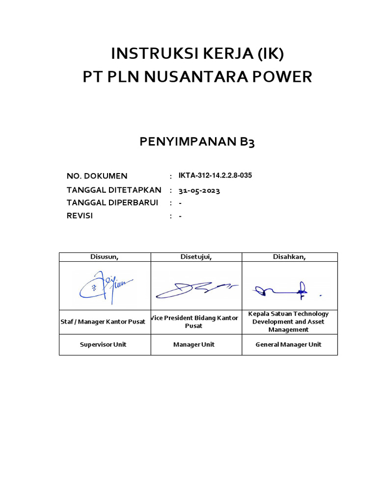 IKTA Penyimpanan B3 | PDF
