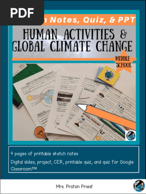 Human Activities and Global Climate Change Doodle Notes
