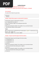 Conditional Statement Lab Giude