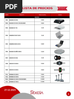 Lista de Precios Roccia Valencia Detal 27-12-2023