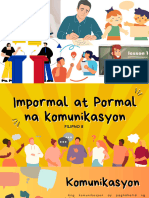 Fil. 8 - Impormal at Pormal Na Komunikasyon