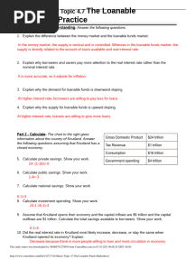 Macro Topic 4.7 The Loanable Funds Market