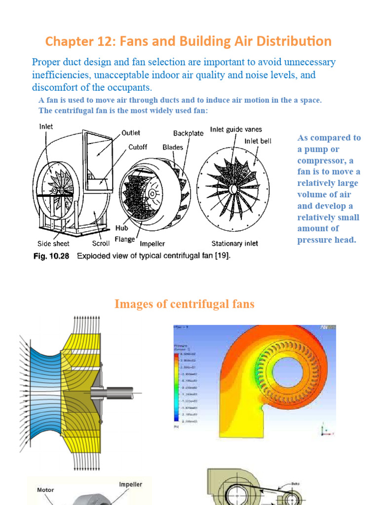 Fans and Building Air Distribution: Chapter 12 | PDF | Duct (Flow ...