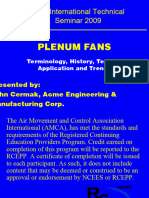 AMCA International Technical Seminar 2009: Plenum Fans