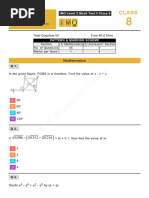 Class 8 Maths Olympiad Practice Paper | PDF