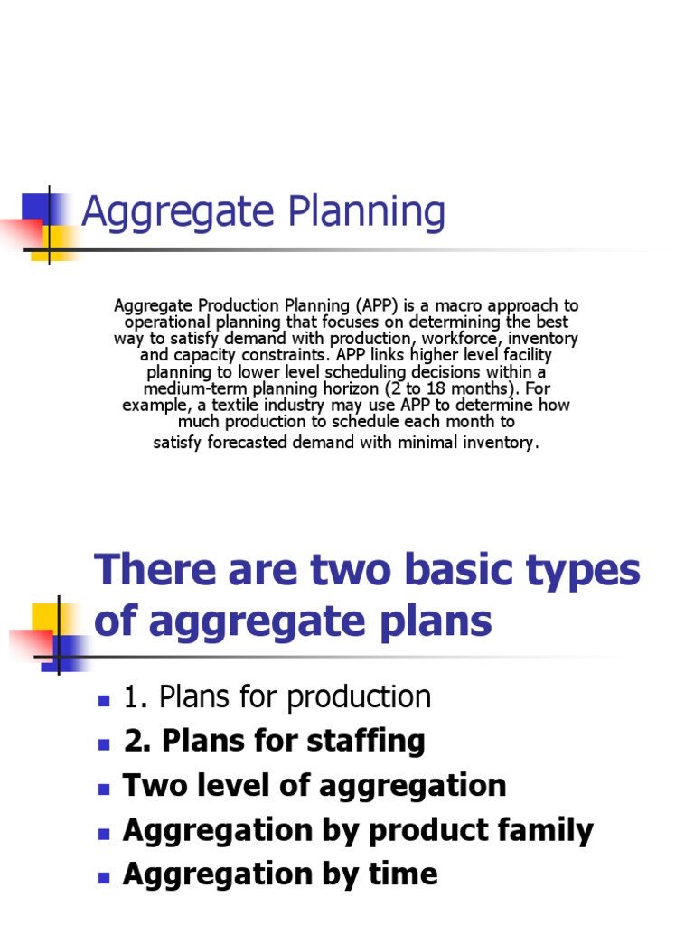 Effective Aggregate Production Planning | PDF | Loss Function | Linear ...