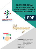 Valoración de Empresa CAFE COPACABANA