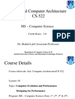 Lecture-02, Adv. Computer Architecture, CS-522