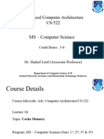 Lecture-04, Adv. Computer Architecture, CS-522