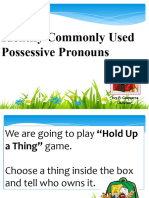 COT Possessive Pronouns December 6, 2023