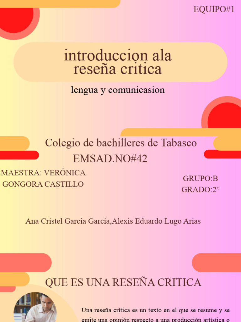 Introduccion Ala Reseña Critica | PDF | Autor