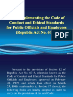 rulesimplementingthecodeofconductandethicalstandardsforpublicofficialsandemployees-ppt-110925074101-phpapp01