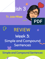 1st Quarter - Week 4 - English 3 (Kinds of Sentences)