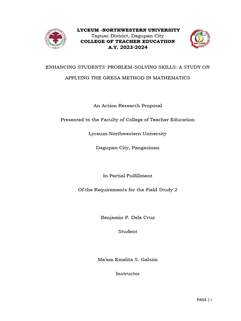 Action Research Pdf Teaching Mathematics Learning