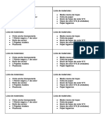 Lista de Materiales