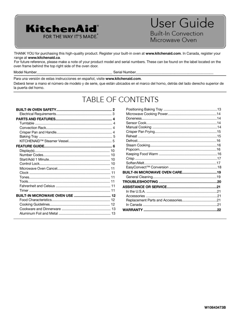 KitchenAid KOCE507ESS User Manual (English 48 Pages) PDF