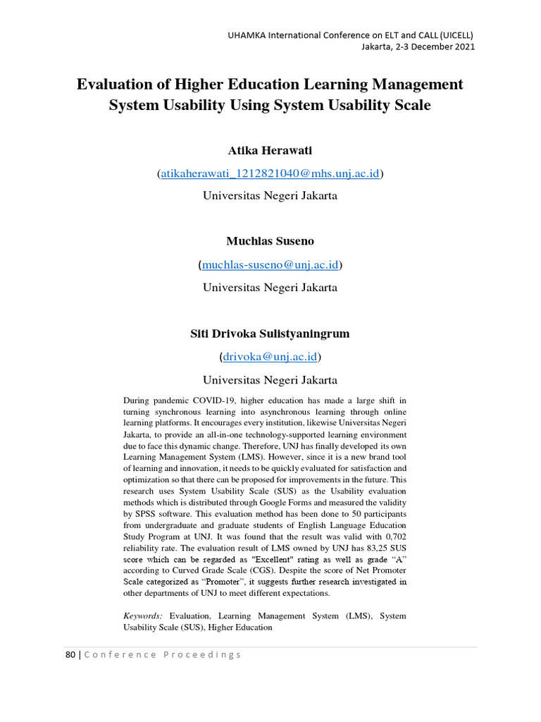 Atika - Evaluation of Higher Education Learning Management System ...