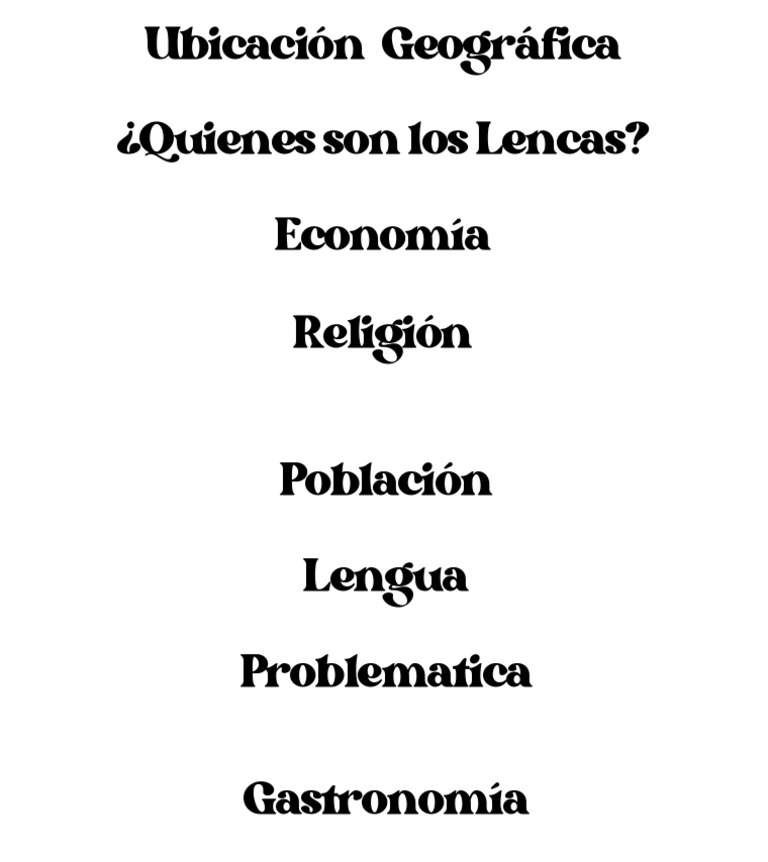 Lencas: Cultura, Economía y Problemas | PDF