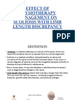 Effect of Physiotherapy Management On Scoliosis With Limb