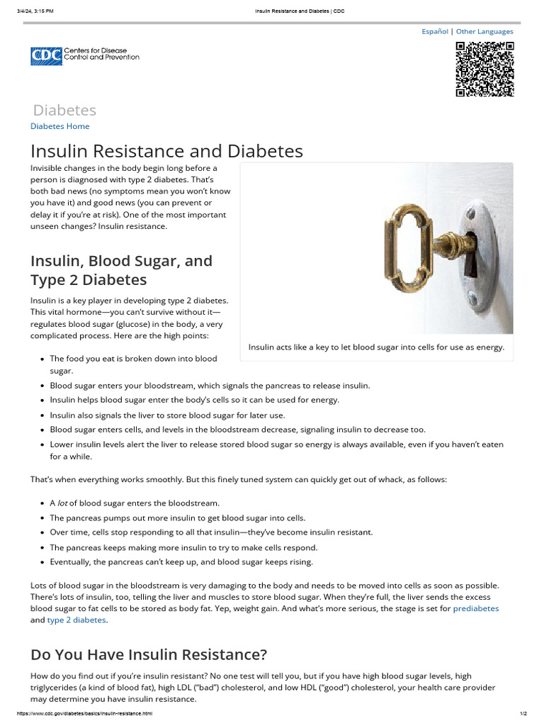 Understanding Insulin Resistance and Diabetes | PDF | Self-Improvement