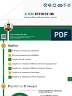 Sample Size Estimation For Public Health and Clinical Research