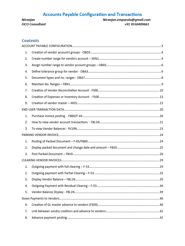 SAP FICO Accounts Payable Guide | PDF | Accounts Payable | Corporate Jargon