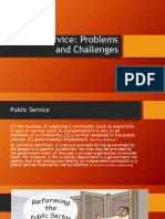 Public Service Problems - Defining Values