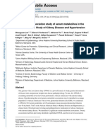 Genome-Wide Association Study of Serum Metabolites in The African American Study of Kidney Disease and Hypertension