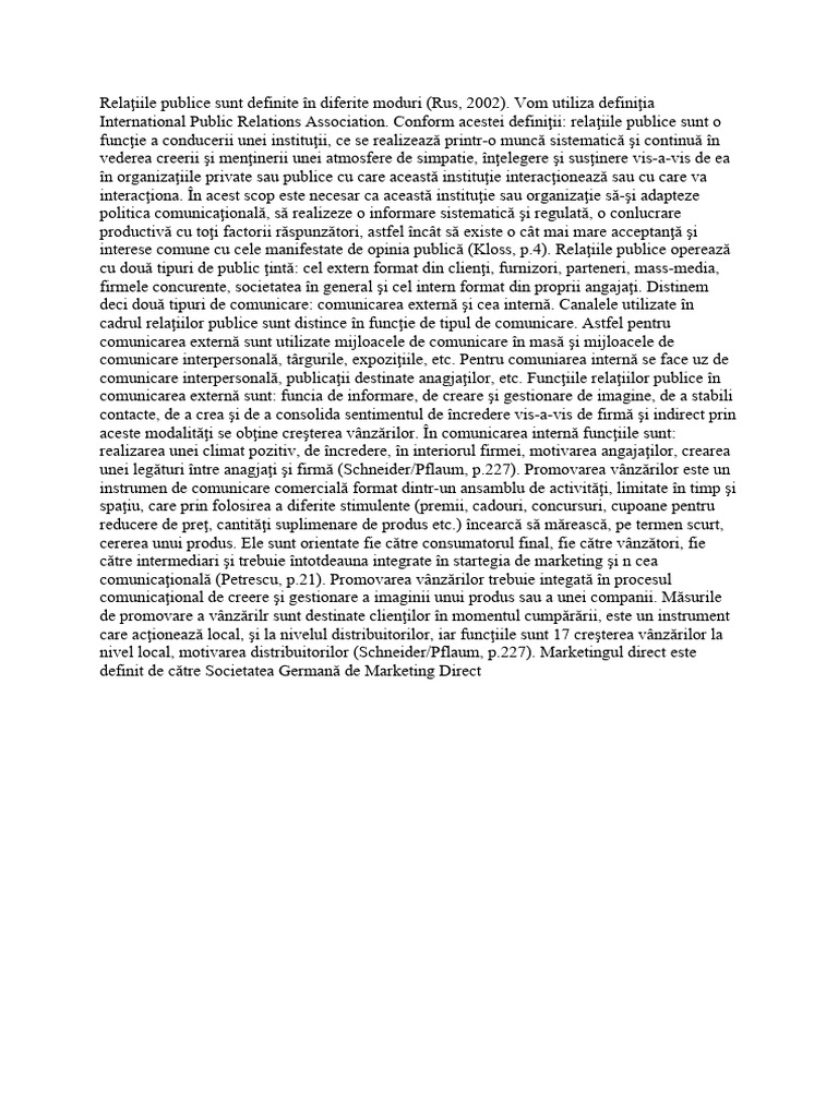 Relatii Publice | PDF