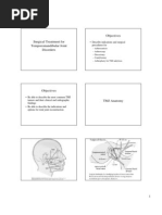 Surgical Treatment For Temporomandibular Joint Disorders Objectives