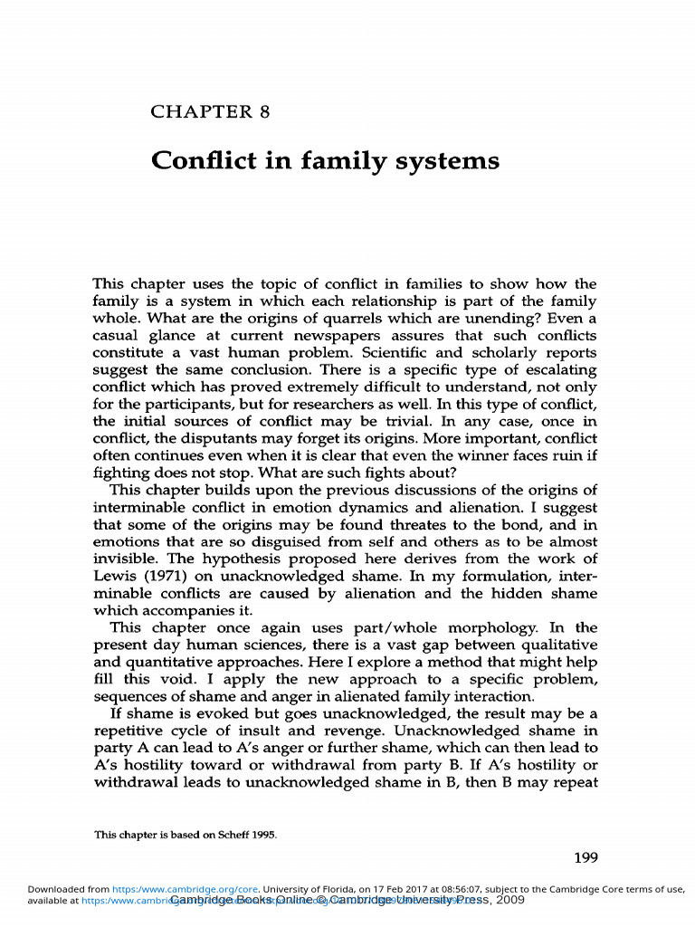 Conflict in Family Systems | PDF | Qualitative Research | Emotions