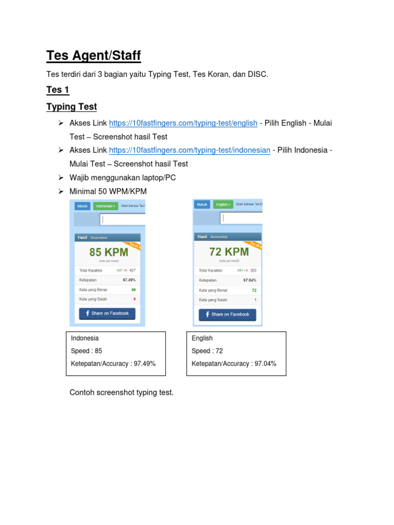 Test Agent and Staff | PDF