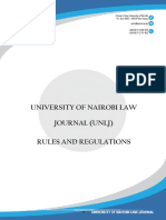 University of Nairobi Law Journal Code