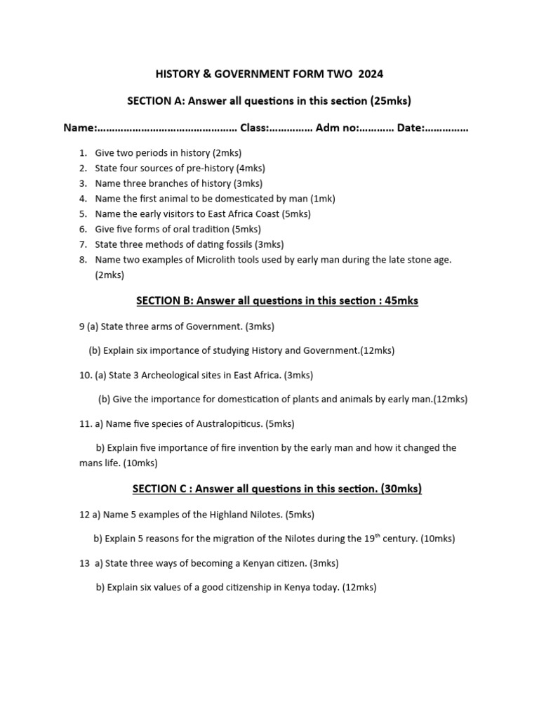 HISTORY FORM THREE PDF FREE DOWNLOAD 2022 visual data 2
