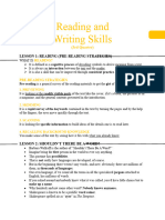 Reading and Writing Skills: Lesson 1: Reading (Pre-Reading Strategies)
