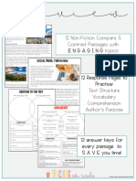 12 Non-Fiction Compare & Contrast Passages With Topics!: Engaging