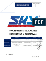 Sk-Sig-Pro-005 Procedimiento de Acciones Preventivas y Correctivas