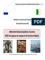 Référentiel National Qualité Du Tourisme RNQT Des Agences de Voyages Et de Tourisme D'algérie