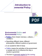 Lecture 1-Introduction To Environmental Policy