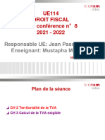 UE114 Droit Fiscal Web Conférence N°8 2021 - 2022: Responsable UE: Jean Pascal REGOLI Enseignant: Mustapha M'HAMED