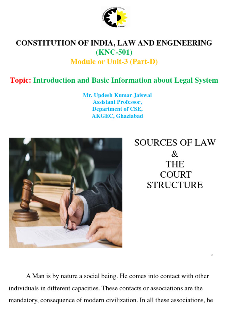 Indian Legal System Overview and Sources | PDF | Supreme Court Of India ...